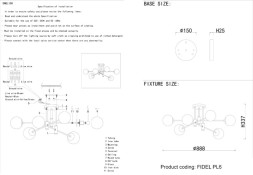 Люстра на штанге Crystal Lux FIDEL FIDEL PL6 BLACK