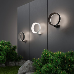 Уличный настенный светильник Elektrostandard 1710 TECHNO LED Ring серый