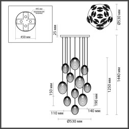 Каскадная люстра Odeon Light Modern 5038/11
