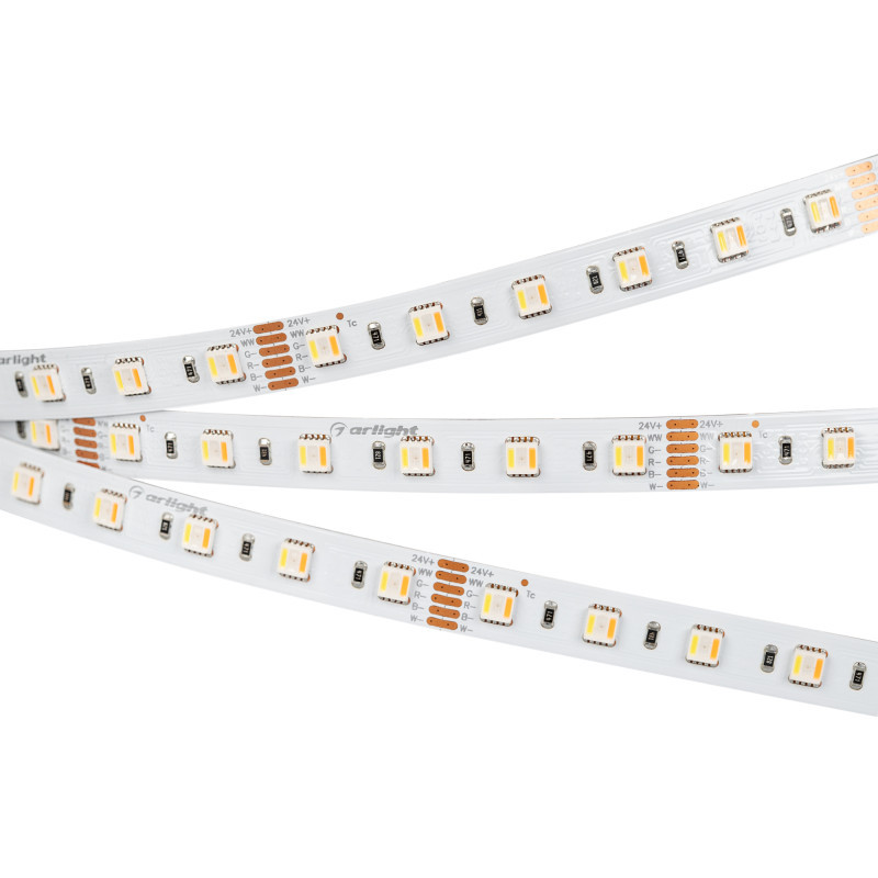 Лента Arlight RT-B60-12mm 5060 026363(2) 100W 24V 5750lm RGB+MIX (теплый+холодный) IP20