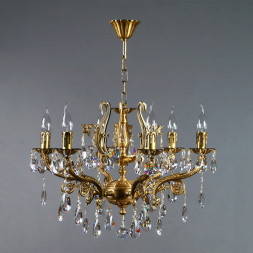 Подвесная люстра AMBIENTE by BRIZZI Ferro 8828/6 AB Tear Drop