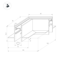 Коннектор для шинопровода Arlight MAG-ORIENT-TRACK-2652-FDW белый 035808