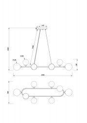 Подвесная люстра Freya Globos FR5222PL-08B