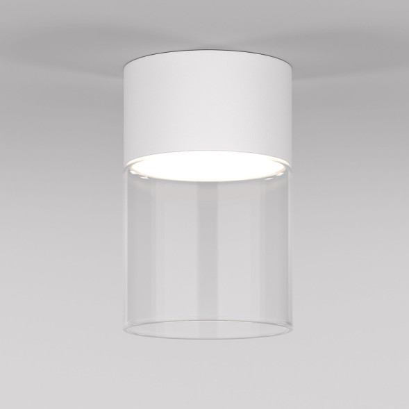 Накладной точечный светильник Elektrostandard 25047/LED 10W 4000К белый/прозрачный