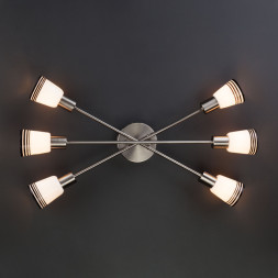 Потолочная люстра Eurosvet Jenna 30132/6 сатин-никель