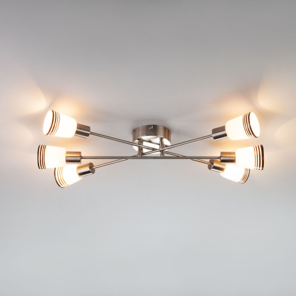 Потолочная люстра Eurosvet Jenna 30132/6 сатин-никель