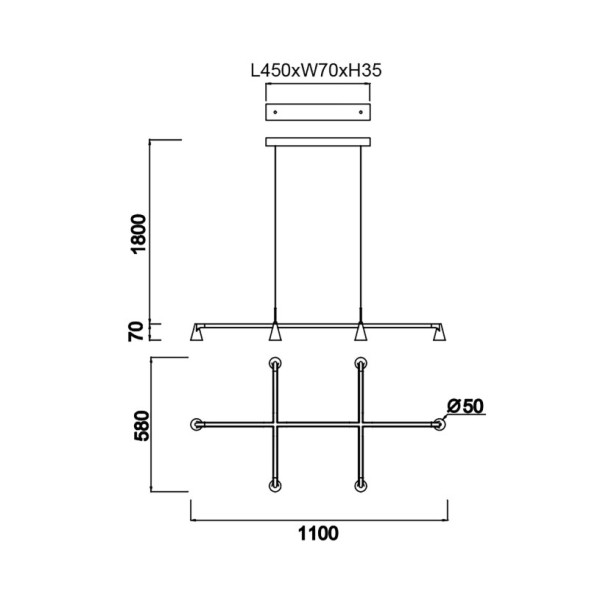 Подвесная люстра Mantra 9409 AFRICA