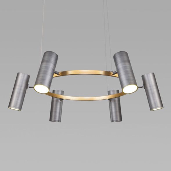 Подвесная люстра Eurosvet Spacer 90103/6 матовый серый/золото