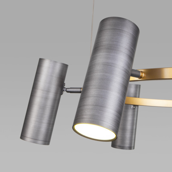 Подвесная люстра Eurosvet Spacer 90103/6 матовый серый/золото