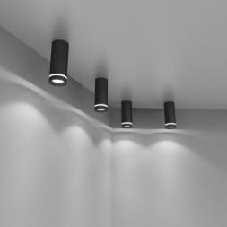 Накладной точечный светильник Elektrostandard DLR022 12W 4200K черный матовый