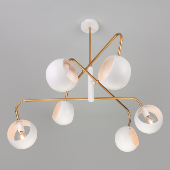 Люстра на штанге Eurosvet Luca 70055/6 белый