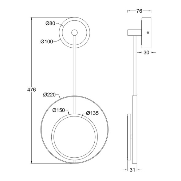 Бра Escada 10206/SG LED White/Gold