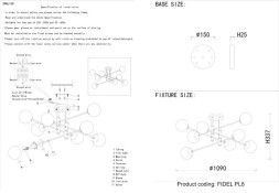 Люстра на штанге Crystal Lux FIDEL FIDEL PL8 BLACK