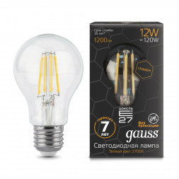 Светодиодная лампа Gauss Filament Graphene 102802112 12W 220V 1200lm E27 белый (теплый)