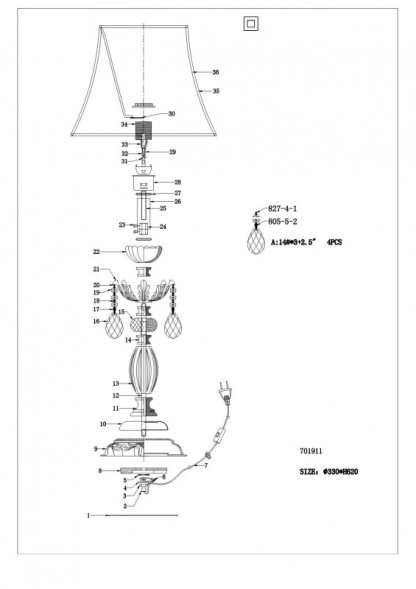 Настольная лампа Lightstar FIOCCO 701911