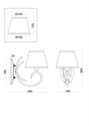 Бра Freya Gisela FR2013WL-01G