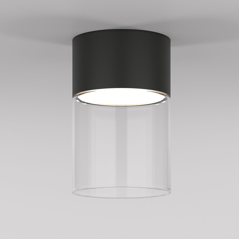 Накладной точечный светильник Elektrostandard 25047/LED 10W 4000К черный/прозрачный