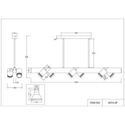 Люстра на штанге Favourite Six 4074-6P