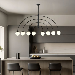 Люстра на штанге Eurosvet 30179/8 черный Cenacolo