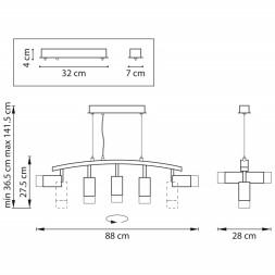Подвесная люстра Lightstar RULLO LR7353651