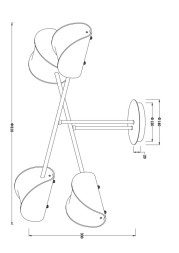 Люстра на штанге Freya MALLOW FR5228PL-04C