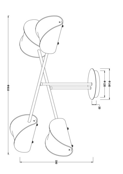 Люстра на штанге Freya MALLOW FR5228PL-04C