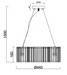 Подвесная люстра Vele Luce King VL2173P05