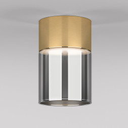 Накладной точечный светильник Elektrostandard 25047/LED 10W 4000К латунь/дымчатый