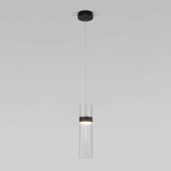 Подвесной светильник Eurosvet Lumen 50244/1 LED черный/прозрачный