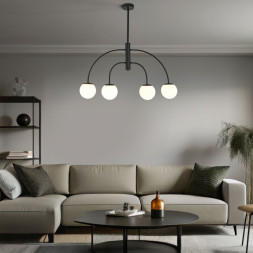 Люстра на штанге Eurosvet 30179/4 черный Cenacolo