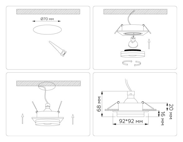 Точечный встраиваемый светильник Ambrella Light TN30710 TECHNO SPOT