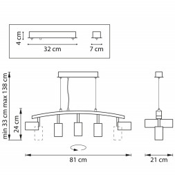 Подвесная люстра Lightstar RULLO LR735372363