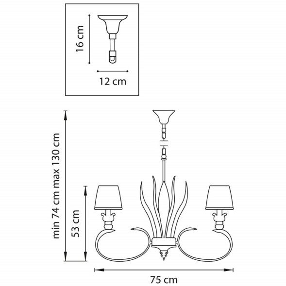 Подвесная люстра Lightstar ANTIQUE 783081