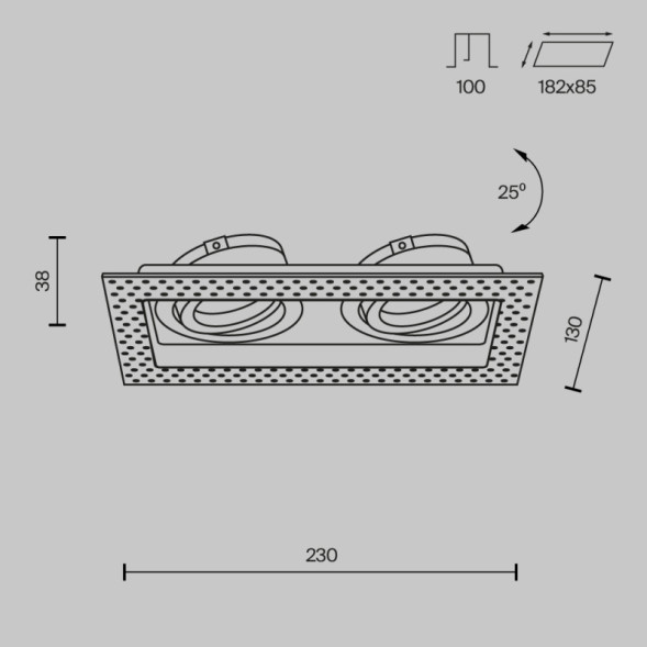 Встраиваемый точечный светильник Maytoni Technical ATOM DL003-02-W