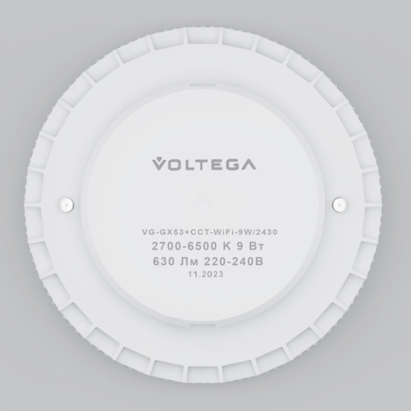 Светодиодная лампа Voltega Wi-Fi bulbs 2430 9W 220V 630lm GX53 белый (теплый)