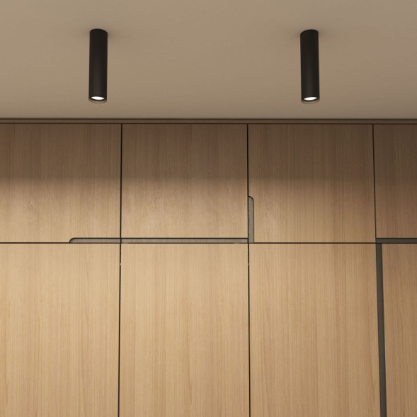 Накладной точечный светильник Denkirs TUBE DK2052-BK