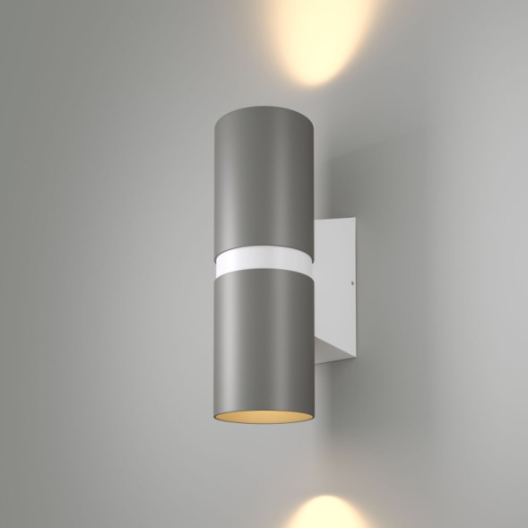 Уличный настенный светильник Elektrostandard Liberty LED серый/белый (35124/U)