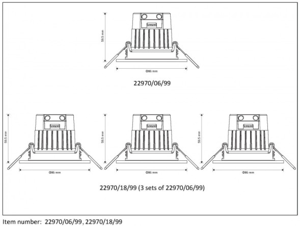 Встраиваемый точечный светильник LUCIDE Inky-LED 22970/18/99