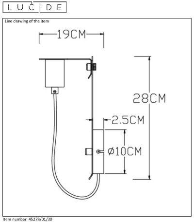Бра LUCIDE MALCOLM 45278/01/30