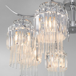 Люстра на штанге Eurosvet Sevilia 10119/8 хром/прозрачный хрусталь Strotskis