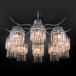 Люстра на штанге Eurosvet Sevilia 10119/8 хром/прозрачный хрусталь Strotskis