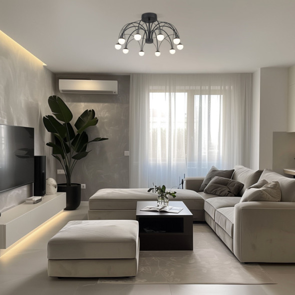 Люстра на штанге Eurosvet 90035/10 LED черный RAGNO