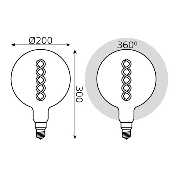 Светодиодная лампа Gauss 154802008 8W 220V 620lm E27 белый (теплый)
