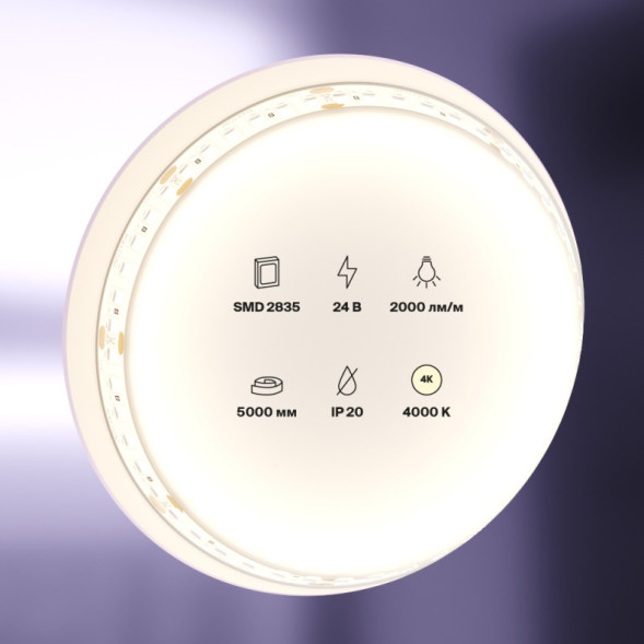 Лента Maytoni Technical 2835 10155 100W 24V 2000lm белый (дневной) IP20