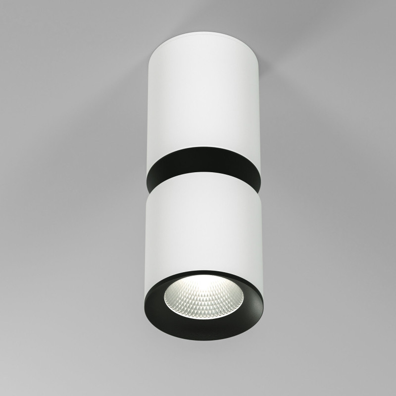 Накладной точечный светильник Elektrostandard 25048/LED 12W 4000К белый/чёрный