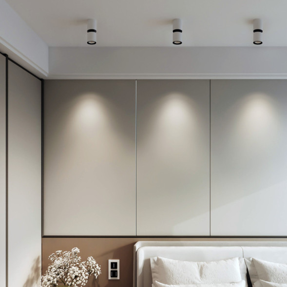 Накладной точечный светильник Elektrostandard 25048/LED 12W 4000К белый/чёрный