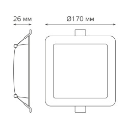 Встраиваемый точечный светильник Gauss 998420218