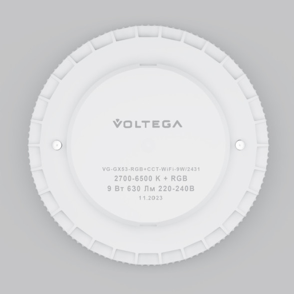 Светодиодная лампа Voltega Wi-Fi bulbs 2431 9W 220V 630lm GX53 белый (теплый)