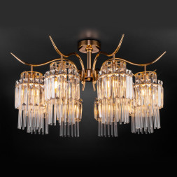 Люстра на штанге Eurosvet Sevilia 10119/8 золото/прозрачный хрусталь Strotskis