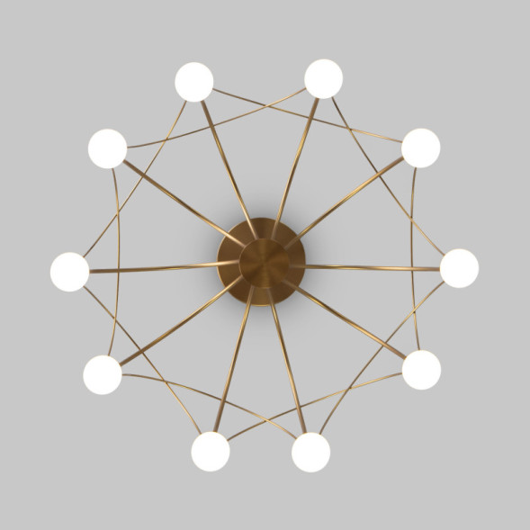 Люстра на штанге Eurosvet 90031/10 LED золото RAGNO